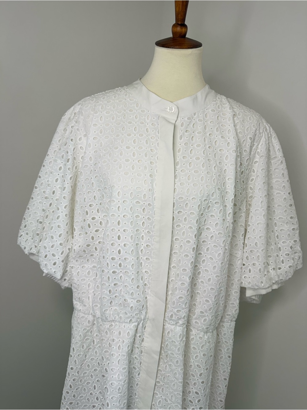Nine West White Eyelet Midi Dress - Picture 4 of 12